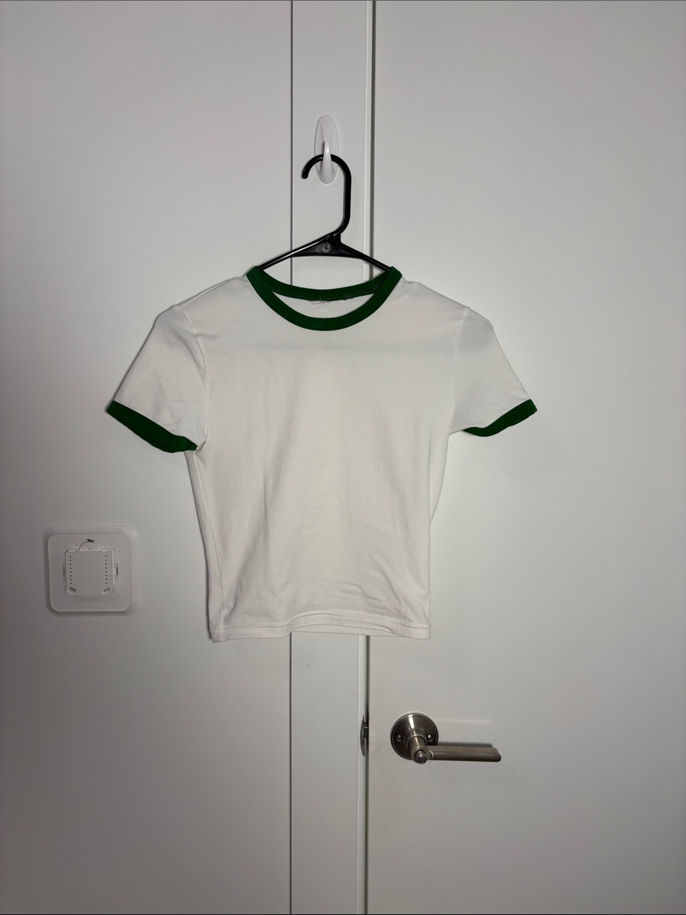 White & Green Ringer Tee - Classic Short Sleeve
